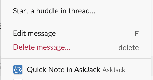 Make a Quick Note in Slack